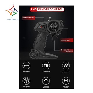 [luxiang.vn] Xe RC 1: 16 2WD có đèn LED 2.4G 20KM / H Xe địa hình leo núi tốc độ cao Quà tặng đồ chơi ô tô điều khiển từ xa