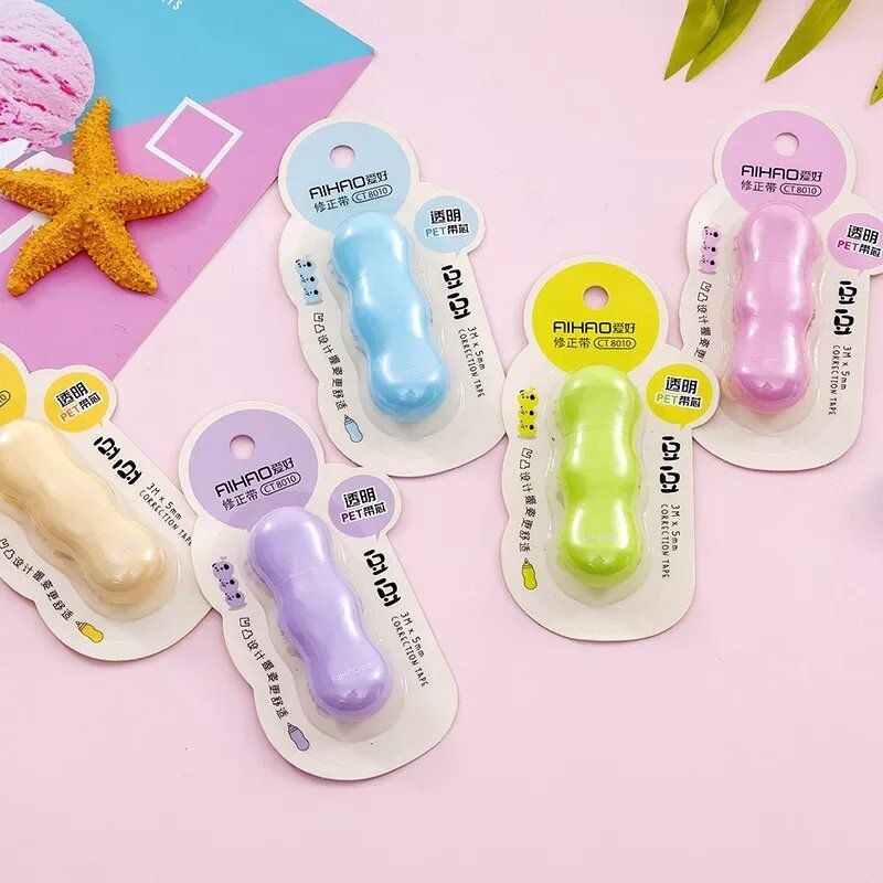 Bút xóa hạt đậu Kawaii Aihao CT8010 3Mx5mm – Giải pháp xóa lỗi tiện lợi và dễ thương!