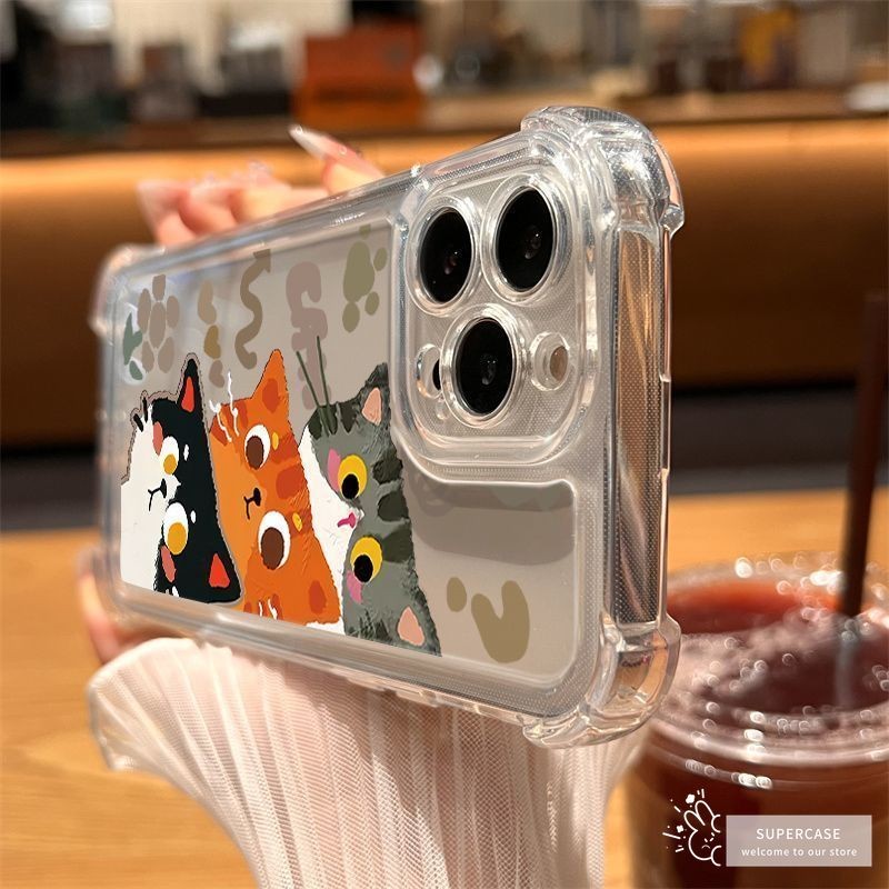 Ốp Điện Thoại Mèo Phong Cách Graffiti Dễ Thương Cho Vivo V60 V50 Lite V50E V40 V30 V30E V29 V29E V27 V27E V25 V25E V23 V23E Pro Lite SE 5G 4G Vỏ Trong Suốt Phim Hoạt Hình Bốn Ngôi Vỏ Mềm