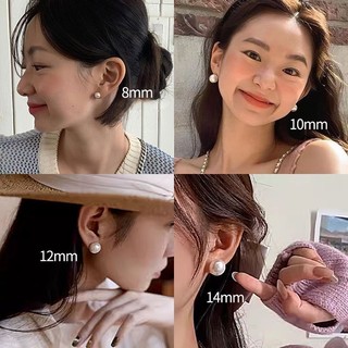 Kmonado Shijia Mantou - Bông tai bạc 999 và ngọc trai, thiết kế sang trọng với ánh kim