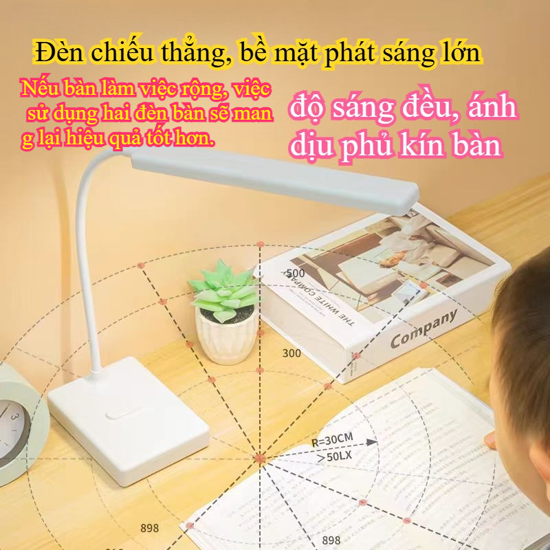 Đèn Học Để Bàn Tích Điện Có Nút Cảm Ứng Kèm 3 Chế Độ Ánh Sáng Phù Hợp Bảo Vệ Mắt [ HÀNG CAO CẤP ]led