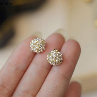 Misa 1 Cặp Mới Hợp Đồng Mỹ Zircon Ngọc Trai Tai Bông Tai Thời Trang Tươi Ngọt Ngào Đáng Yêu Nữ Trang Sức Bông Tai Cô Gái Phụ Kiện