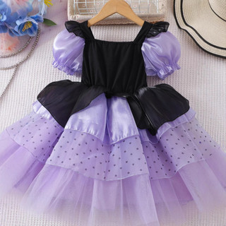 Váy trẻ em cho bé gái - Váy trang trọng công chúa Halloween sang trọng phong cách Gothic mùa hè (3Year ~ 7Year)