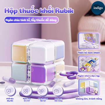 Hộp Chia Thuốc từ tính một tuần,Hộp thuốc cá nhâ 8 lưới kín chống ánh sán,Mini chống ẩm và giữ tươi Đồ chia thuốc Mang