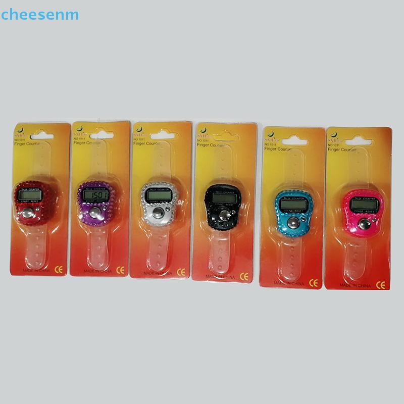 Cheenm Điện Tử Ngón Tay Đếm Nhẫn Ngón Tay Bấm Di Động Có Thể Đặt Lại Màn Hình Hiển Thị Kỹ Thuật Số Đếm Golf Phụ Kiện Cầu Nguyện VN