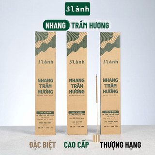 Nhang Trầm Hương 3 Lành Đặc Biệt Cao Cấp Thượng Hạng 30-40cm, 100gr Tự Nhiên 100% Thờ Cúng Tôn Giáo
