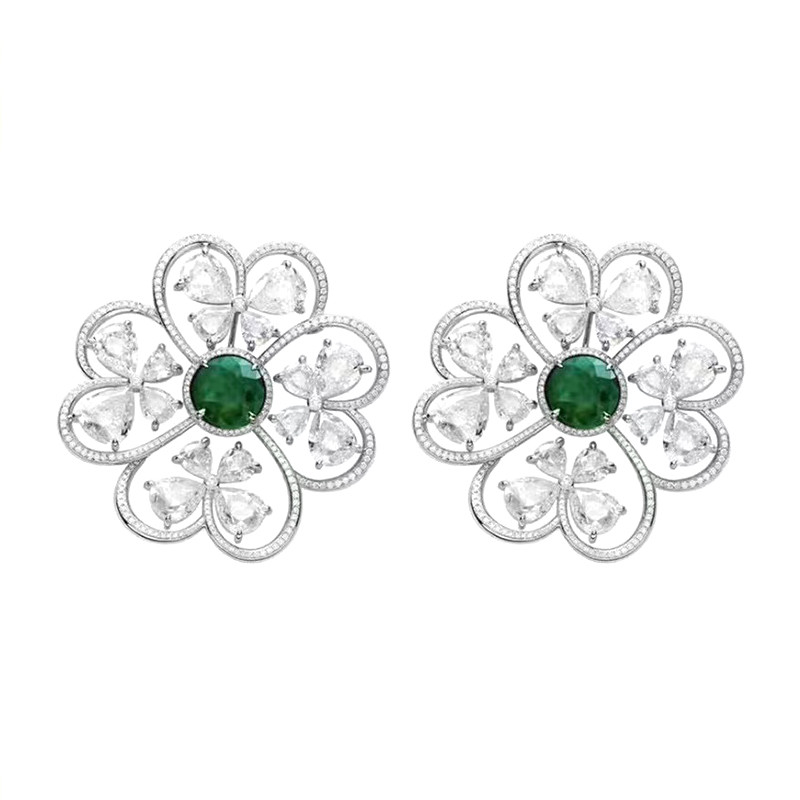Thời Trang Hàn Quốc Zircon Phong Cách Mới Nhẹ Sang Trọng Bông Tai Thanh Lịch Bán Buôn