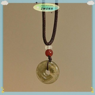 ZMONH Phong Cách Trung Hoa Thời Trang Retro Dây Vòng Cổ Hoa Mặt Trăng Khóa An Toàn Mặt Dây Chuyền Vòng Cổ Nữ Vintage Trang Sức