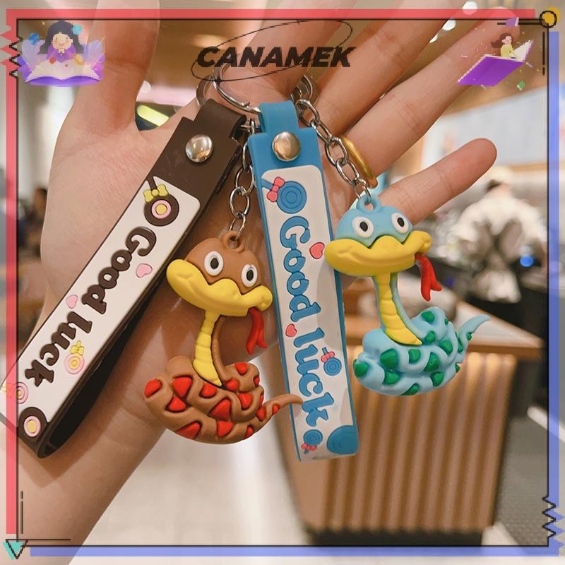 CANAMEK Sáng Tạo Rắn Mặt Dây Chuyền Móc Khóa Hoạt Hình Dễ Thương Cung Hoàng Đạo Rắn Năm May Mắn Mặt Dây Chuyền Ba Lô Trang Trí Phụ Kiện Quà Tặng CSF