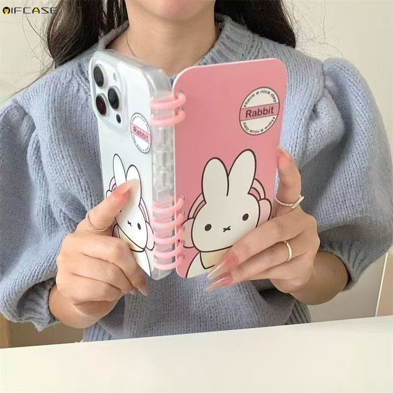 Ốp Thiết Kế Sách Sổ Tay Tương Thích Cho iPhone 17 Air 16 15 14 Pro Max Plus Ốp lưng Sách Gấu Bơ Hello Kitty Cinnamoroll Hoạt Hình Dễ Thương Lật Vỏ Mềm Ốp Lưng