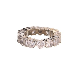 Châu Âu Mỹ ins Nhẫn Trái Tim Tình Yêu Zircon Phong Cách Mới Nữ