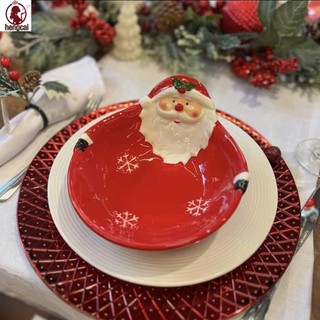 Bát ông già Noel bằng gốm sứ Giáng sinh - Bộ đồ ăn trang trí ngày lễ