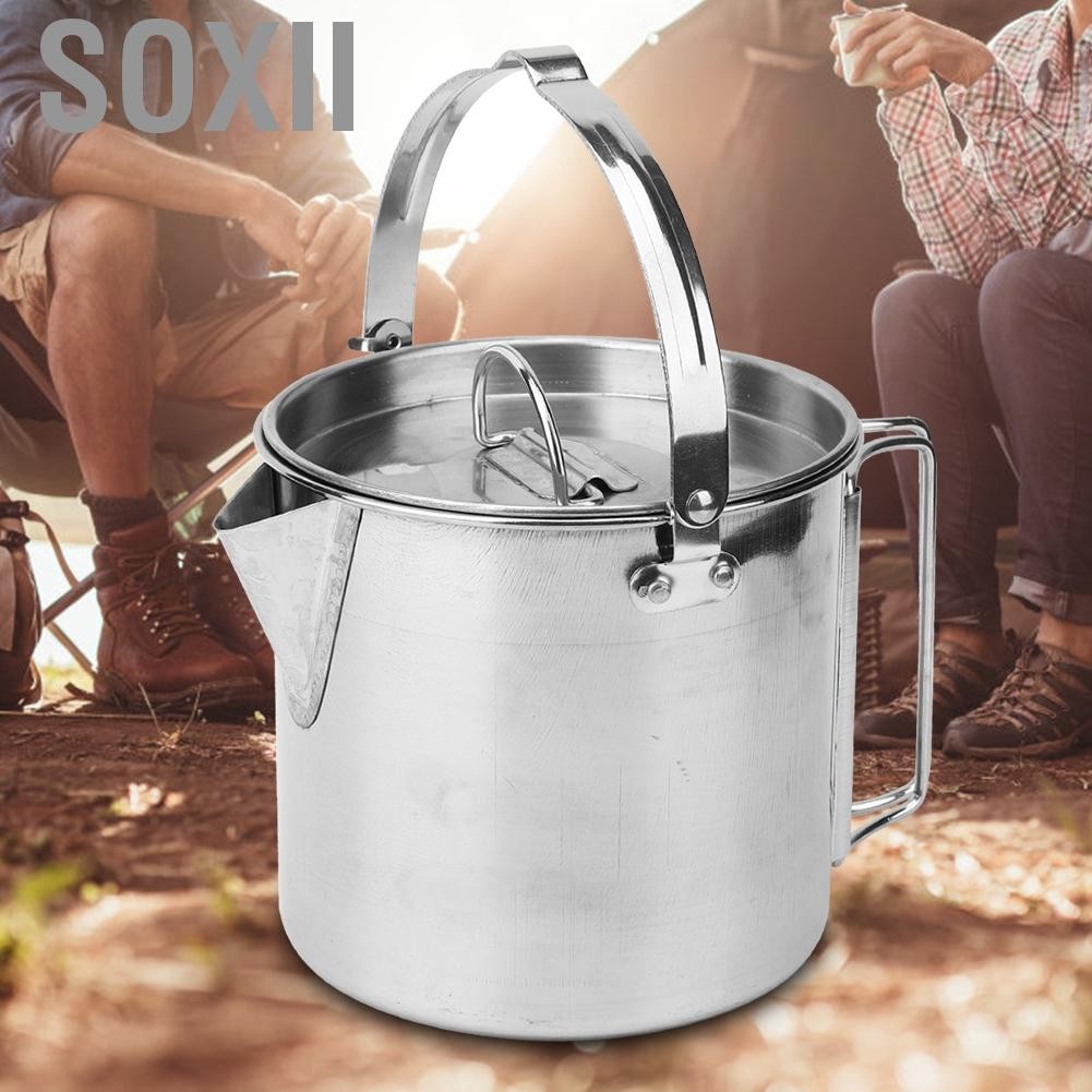 Soxii Nồi cà phê ấm đun nước bền cho nhà để cắm trại du lịch ngoài trời