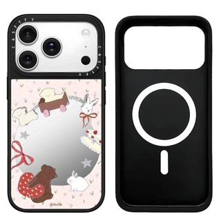 Ốp Điện Thoại Cứng Gương Chú Chó Anh Đào Từ Tính Cho iPhone 17 Pro Max 17 Air 16 Plus 15 14 13 12 11 Vỏ Chống Sốc