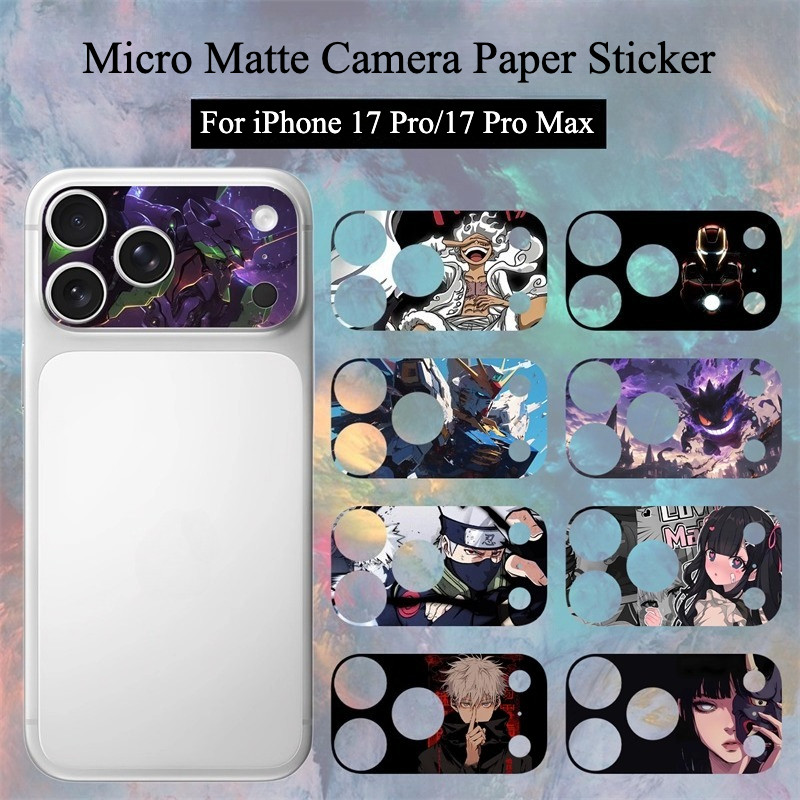 [2 cái / gói] Nhãn dán máy ảnh mềm hình ảnh tùy chỉnh DIY cho iPhone 17 Pro / 17 Pro Max Trang trí phim máy ảnh Phim bảo vệ camera chống mài mòn chống trầy xước