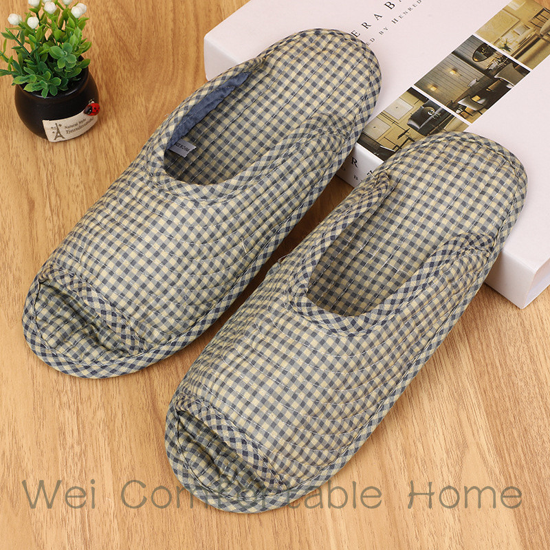 Dép Mục Vụ Đế Mềm Tắt Tiếng Dép Nam Quilted Cotton Thoáng Khí Dép Bán Buôn Đế Mỏng