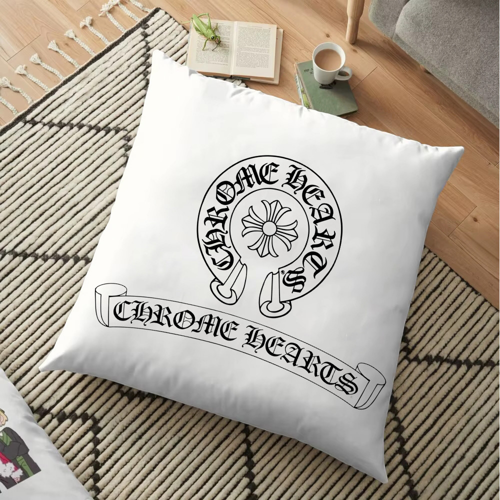 Vỏ gối ném Logo Chrome Hearts Vỏ gối in một mặt (Không có lõi)