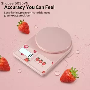 {AKIN} Cân nhà bếp kỹ thuật số hoạt hình dâu tây 1g Cân thực phẩm đa chức năng có độ chính xác cao để nướng bánh và nấu ăn lành mạnh {a}