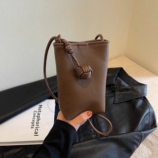 Túi mini đa năng, nghệ thuật, tươi mát và dễ thương với mặt dây chuyền tròn nhỏ và da mềm