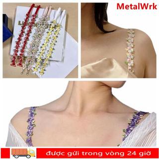 Dây đeo áo ngực hoa METALWRK, Dây đeo vai hoa ren Polyester, Dây đeo áo ngực có thể điều chỉnh trang trí chống trượt thay thế