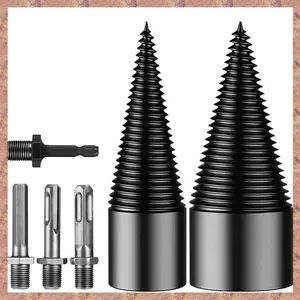 Bộ chia gỗ củi 42mm + 32mm, Bộ chia gỗ Bit Thép đen Hex Shank Cone (R F C V)