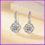 Hoa Stamen Bông Tai Ánh Sáng Sang Trọng Tính Khí Giả Moissanite Tai Móc Bông Tai Nữ