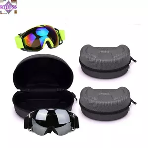 RTJIFSS Kính bảo vệ, Túi vỏ cứng Kính trượt tuyết chống sốc, Dây kéo du lịch Hộp lưu trữ kính chống nước