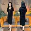 Hàng hóa Châu Âu Váy hai mảnh cao cấp 2025 Phong cách mới Thời trang màu trơn thon gọn hơn Thiết kế xẻ đôi Váy hông + Váy ngoài