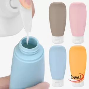 DWEL 4 Cái 60ml Kem Dưỡng Da Đóng Gói, Hộp Đựng Mỹ Phẩm Chai Rỗng Đổ Lại, Dụng Cụ Trang Điểm Bằng Nhựa Di Động Kích Thước Du Lịch Chai Mini Dầu Gội Mỹ Phẩm