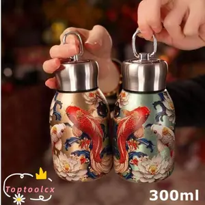 Bình Nước TOPTOOLCX, Cốc Cách Nhiệt Inox 316 Di Động, Cốc Cà Phê Chống Rò Rỉ Bền 300ml Thể Thao