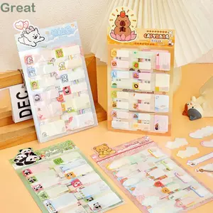 TUYỆT VỜI 6 Miếng Dán Tên Capybara, Nhãn Viết Tay Thẻ Đánh Dấu Giấy Dán Ghi Chú, Phim Hoạt Hình Tự Dính DIY Văn Phòng Phẩm Dán Đồ Dùng Học Tập