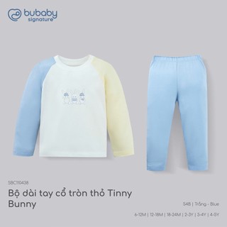 Bubaby SBC110438  Bộ dài tay cổ tròn Signature Cao Cấp Cho Bé trai bé gái | Quần áo chính hãng .2
