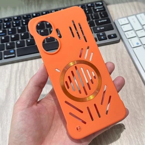 Thích hợp cho Xiaomi POCO X8 Pro MAX F8 F7 Ultra F6 F5 Redmi turbo 4 5 k90 Sạc không dây từ tính Vỏ điện thoại làm mát khung rỗng siêu mỏng