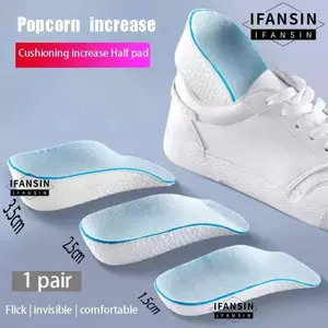 Đế nâng gót chân IFASIN, Miếng đệm nâng gót chân xốp EVA 1.5 / 2.5 / 3.5CM, Hỗ trợ vòm Nửa thiết kế vô hình Chức năng nâng gót chân mềm nửa đệm giày chạy bộ thể thao