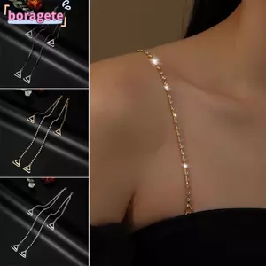 Dây đeo áo ngực đính đá BORAGETE, Dây đeo vai đồ lót có thể tháo rời vai gợi cảm, Dây đeo áo ngực trang trí chống trượt có thể điều chỉnh thanh lịch