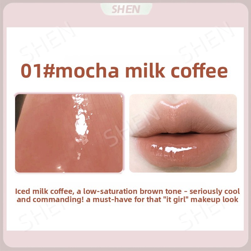 Không Cảm Biến Gương Trong Suốt Bóng Gương Môi Men Nuôi Dưỡng Môi Dưỡng Ẩm Độ bão Hòa Thấp Làm Trắng Không Dễ Dính Cốc