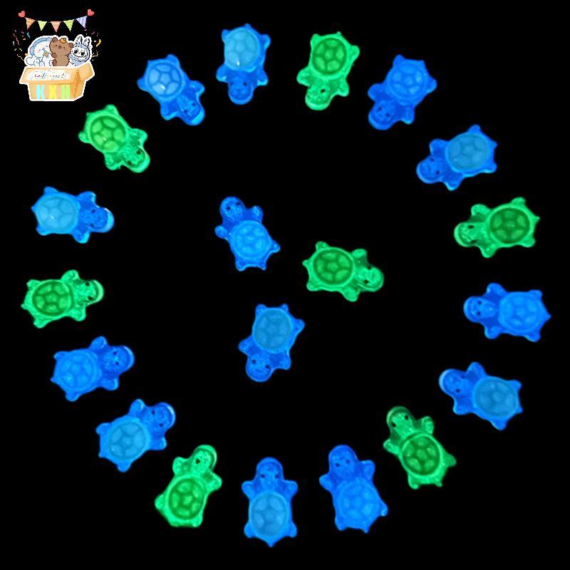 [KXH] 100 Chiếc Hoạt Hình 3D Dạ Quang Rùa DIY Dopamine Màu Mini Nhựa Động Vật Phát Sáng Đêm Thu Nhỏ Các Bức Tượng Nhỏ Trang Trí Vườn Cổ Tích ELWW