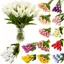 MAKY Nhân Tạo Hoa Tulip Giả Bó Hoa Giả Cảm Ứng Thật Nhà Tiệc Cưới Trang Trí VN
