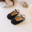 Giày Sandal Bé Gái Thiết Kế Lưới Thêu Hình Lá Phong Cách Hàn Quốc, Giày Rọ Trẻ Em Đế Mềm Chống Trượt Cao Cấp