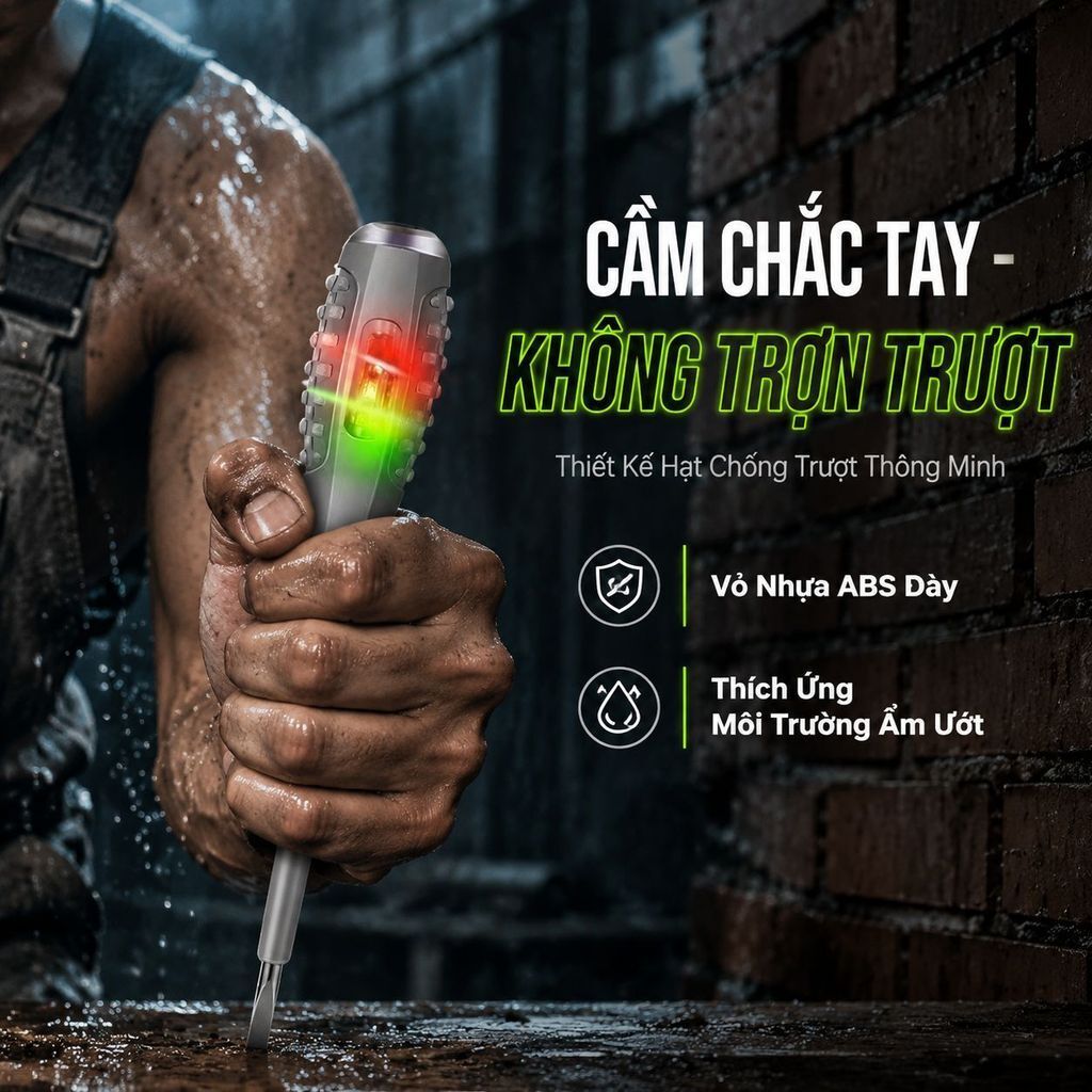 ⚡Ship Nhanh⚡Tuốc vít thử điện lực xoắn cao | Bút thử điện LED sáng màu | Bút điện đo ngắt mạch chuyên dụng