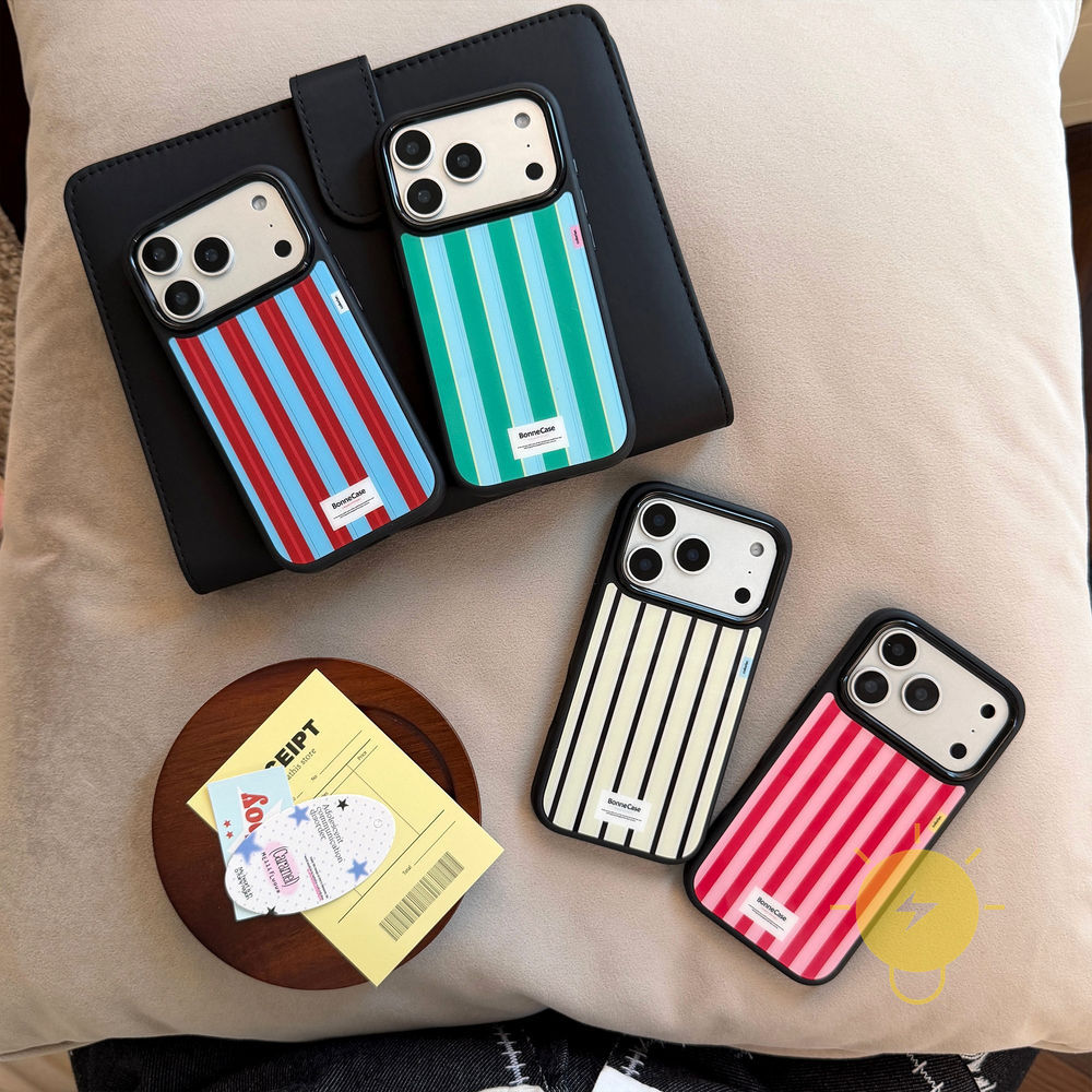 Phone Case For iPhone 17 Pro Max Plus 16 15 14 13 12 TPU Black Aesthetic Korean Cute