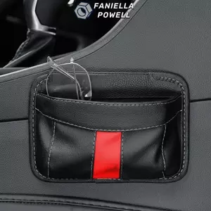 FANIELLAPOWELL Sắp xếp ghế sau, Túi đựng đồ ô tô đa năng bằng da Pu, Công suất lớn Giảm xóc ô tô đa năng Xe ô tô