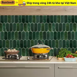 Miếng Dán Tường BAMBOOB, Ngói Tường Tự Dính Chống Thấm Nước, Cân Cá Di Động PVC Chống Khuôn Nhà Bếp Backsplash Cho Nhà Bếp Phòng Tắm