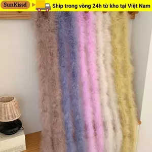 SUNKISSD Dây trang trí sang trọng, Dây đeo sang trọng 2 mét Viền lông tơ, Lông thú giả Trang trí nội thất DIY Trang phục may trang trí lông nhân tạo