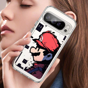 Ốp điện thoại trong suốt cứng "Super Mario" cho Google Pixel 10 Pro XL 10A Pixel 9 / 8 / 7 Pro Pixel 9Pro 8 Pro 7A Vỏ Google chống sốc