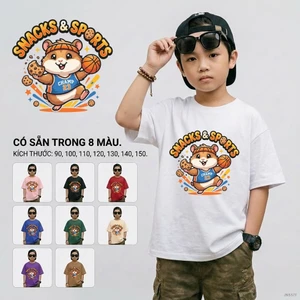 Áo phông bé trai mùa hè Thấm hút mồ hôi Mềm mịn bé từ 2-12 tuổi