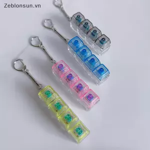 # HB # 1PC Bật Sáng Bàn Phím Móc Khóa Giảm Căng Thẳng Cliable Nút LED Đồ Chơi Dành Cho Những Người Lo Âu Phụ Kiện Bàn Làm Việc Văn Phòng.