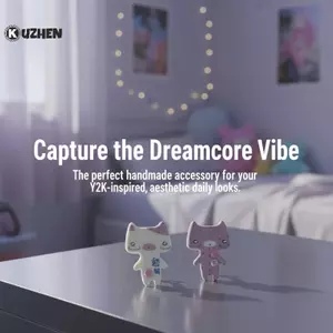 KUZHEN Phim Hoạt Hình Mèo Kẹp Tóc Y2K Đáng Yêu Chấm Bi Phụ Kiện Cho Bé Gái Học Sinh Thời Trang Đi Học HOT