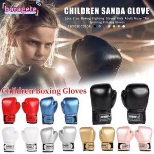 BORAGETE 2 Găng Tay Đấm Bốc Trẻ Em, Găng Tay Chiến Đấu MMA Chuyên Nghiệp Da PU, Quà Tặng Thời Trang Trẻ Em Cho Trẻ Em Tập Luyện Trẻ Em Túi Đấm Kickboxing Găng Tay Thái