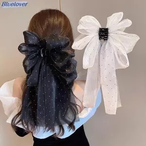 Bluelover Thời Trang Nơ Lớn Vuốt Tóc Kẹp Siêu Cổ Tích Tính Khí Mũ Đội Đầu Nữ Kẹp Tóc Ngọt Ngào Phụ Kiện Tóc Mới